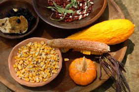 Squash, corn and beans