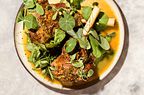 Braised Lamb Shanks with Herb Salad