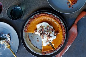 Chocolate Pumpkin Cream Pie