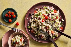 Cucumber, Tomato, Feta, and Fresh Herb Rice Salad