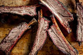 Smoked beef ribs.