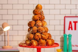 Old-Fashioned Donut Croquembouche