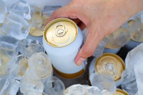 Canned beverages in cooler