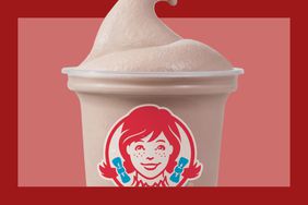 A Wendy's Frosty on a red background.